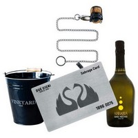 photo Due Cigni - Sommelier Kit with Steel Sabrage Card + Prosecco Cuvà©e + Black ice bucket 1